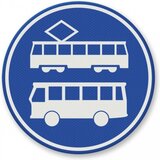 Semn de circulatie pentru benzile de autobuz si tramvai